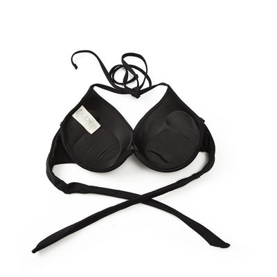 ชุดว่ายน้ำโพลีเอสเตอร์ความยืดหยุ่นสูง Backless Sexy Chest Pad Bikini
