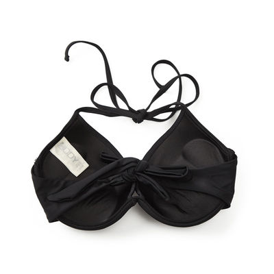 ชุดว่ายน้ำโพลีเอสเตอร์ความยืดหยุ่นสูง Backless Sexy Chest Pad Bikini