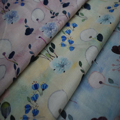 47 * 58 180gsm พิมพ์ Lenzing Ecovero Viscose Rayon Twill Fabric