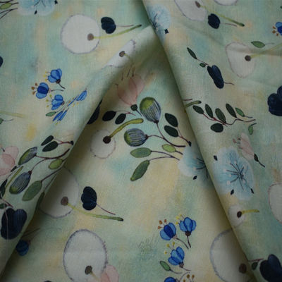 47 * 58 180gsm พิมพ์ Lenzing Ecovero Viscose Rayon Twill Fabric