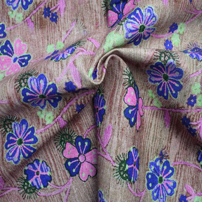 55% Viscose 45% Ramie Digital Printing Dress ผ้าฝ้าย