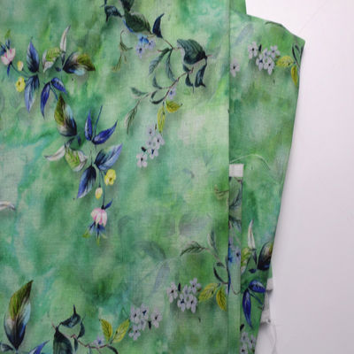 Ramie Hemp Polyester Lycra Sublimation Printing Fabric สำหรับเสื้อผ้า