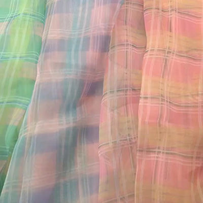 ผ้าชีฟองพิมพ์ลายดาวสามมิติสีน้ำเงินอ่อนกว้าง 150 ซม. สำหรับเดรส