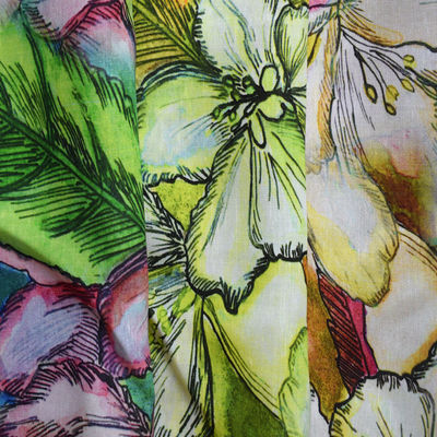 ผ้าทอ Tencel Soft Tulle 70% Viscose Blend Print Solid Dyed Twill