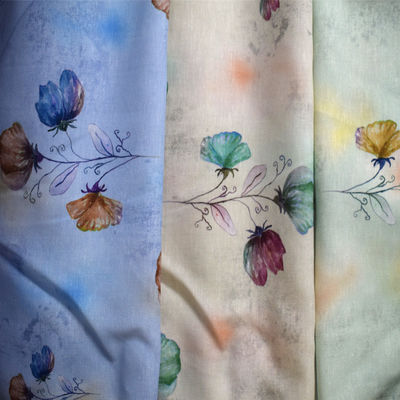 ผ้าทอ Tencel 70% ผ้าทอธรรมดา 140gsm ผ้าผสมริ้วรอยต้านทาน