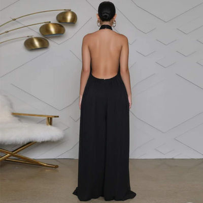 ผู้หญิงแขนยาวหลวม Jumpsuit ขากว้างกางเกงลำลอง