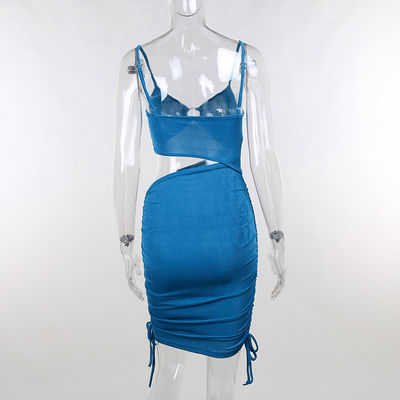Halter Dress Rope Draw String กระโปรงกลวงวงกลมเซ็กซี่