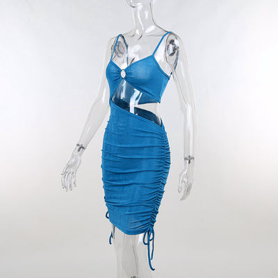 Halter Dress Rope Draw String กระโปรงกลวงวงกลมเซ็กซี่