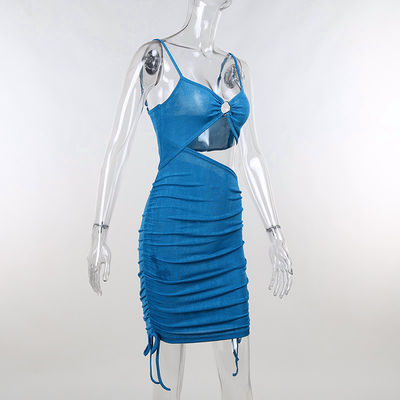 Halter Dress Rope Draw String กระโปรงกลวงวงกลมเซ็กซี่
