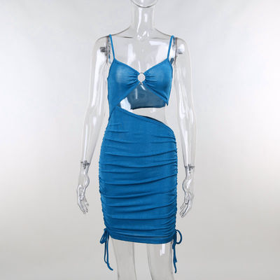 Halter Dress Rope Draw String กระโปรงกลวงวงกลมเซ็กซี่