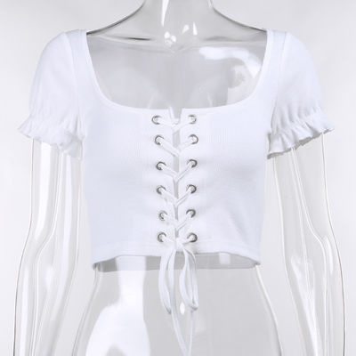 Skinny Navel Multi - Color U Collar Corns กับเสื้อสเวตเตอร์ถักผู้หญิง