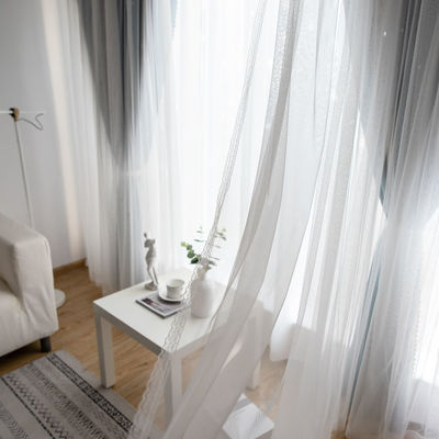 ผ้าม่าน Jacquard สิ่งทอหน้าแรกผ้าม่านอาบน้ำสีทึบ