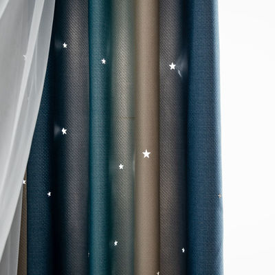 ผ้าม่านโพลีเอสเตอร์นุ่มไล่สีสารหน่วงไฟ