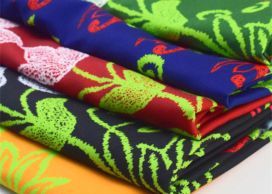 ผ้าโพลีเอสเตอร์พิมพ์ลายดอกใหญ่สำหรับเครื่องประดับ