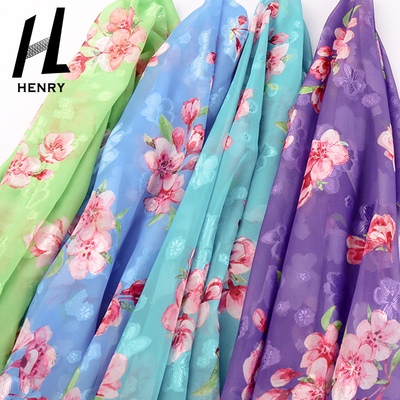 ผ้า Tulle สีม่วงอ่อนสำหรับเสื้อผ้าพิมพ์ผ้าตาข่ายโพลีเอสเตอร์