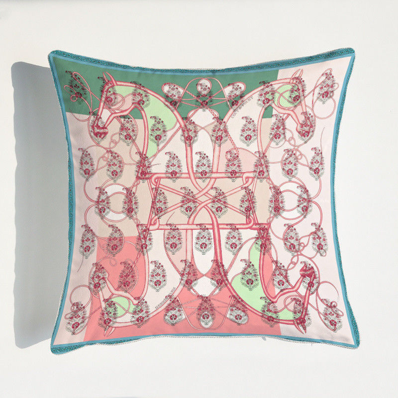 ตกแต่งบ้านพิมพ์ปลอกหมอนอิงแฟชั่นหรูหราสแควร์ Jacquard โยนหมอน