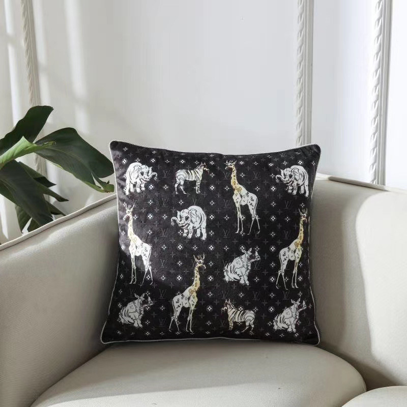 ห้องพักสำนักงานปลอกหมอนอิงสีผสม 45 * 45 ซม. กำมะหยี่สีทองผ้าปูที่นอนปลอกหมอน